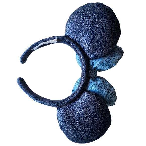 Disney Parks Minnie Mouse Icons 2018 Blue Sparkle Ears Headband Glitter Cut Tag - Picture 3 of 5